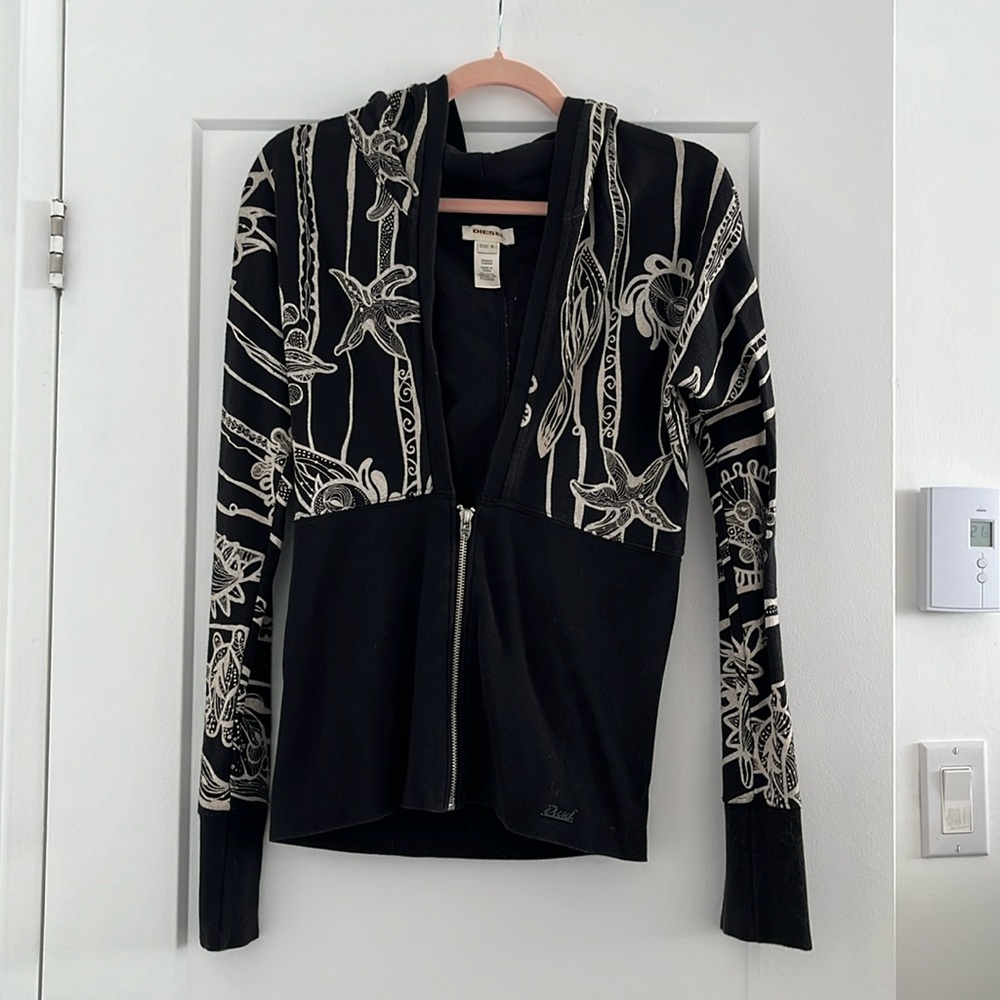 Diesel Black and White Women's Sweater